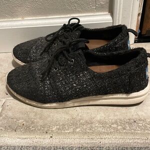TOMS Black Tweed Sneakers